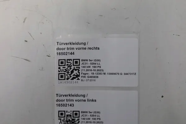 BMW G30 Heckscheiben-Elektrorollo OEM 7419496 image 10