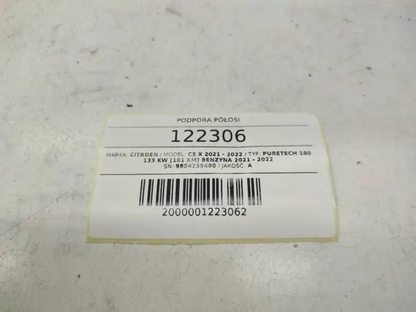 Support de Demi-Arbre OEM 9804259480 pour Citroen C5 X image 7