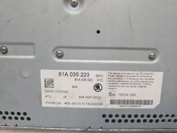 Skoda OE Förstärkare OEM 81A035223 för Octavia III 2.0L image 9