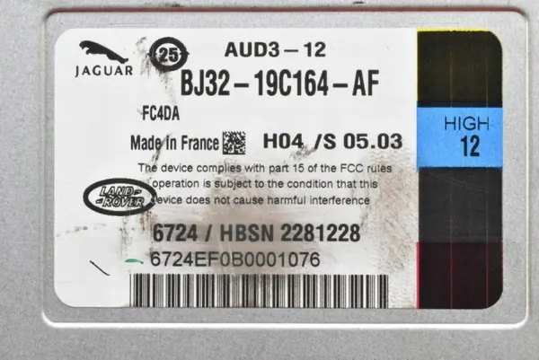 Radioversterker BJ32-19C164-AF voor Jaguar XF X250 2011-2016 image 6