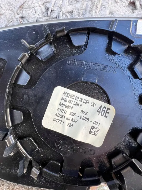 Audi A8 S8 D5 2019-25 oikean peilin insertti OEM 4N0857536E image 5