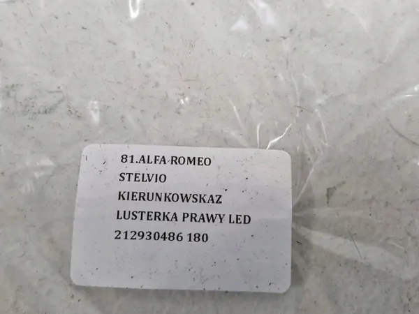 Intermitente LED espejo derecho Alfa Romeo Stelvio OEM 212930486 image 9