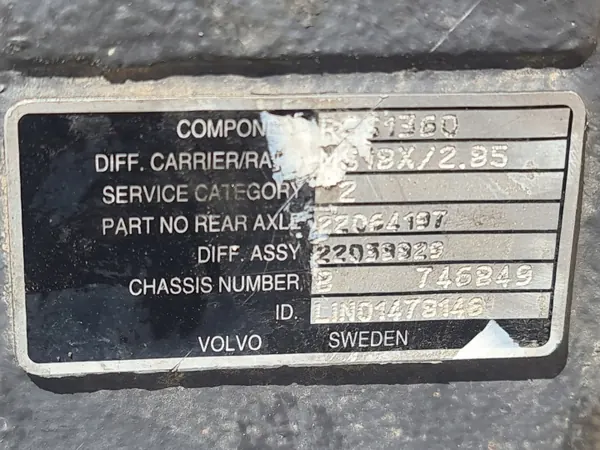MS18X RSS1360 2.85 Porte-Différentiel Usagé pour Volvo FH4 image 4