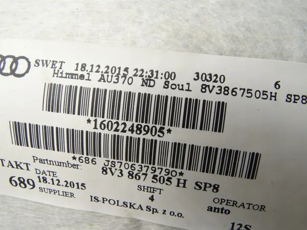 OEM 8V3867505H Couvre-poignée noir pour Audi A3 8V image 9