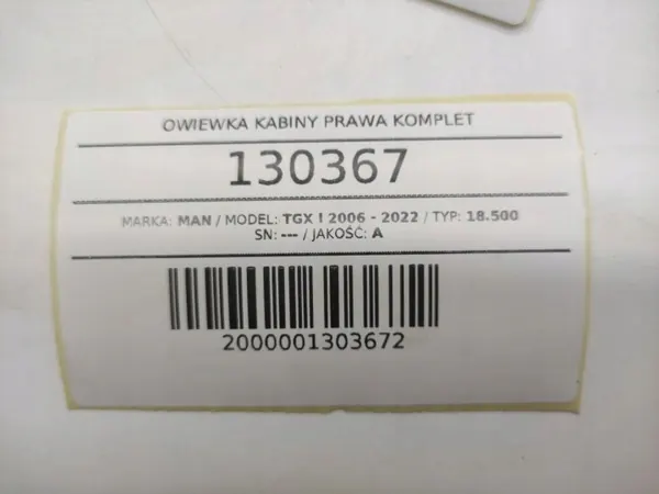 OEM AUST130367 Spoiler Cabine Direito para MAN TGX image 6