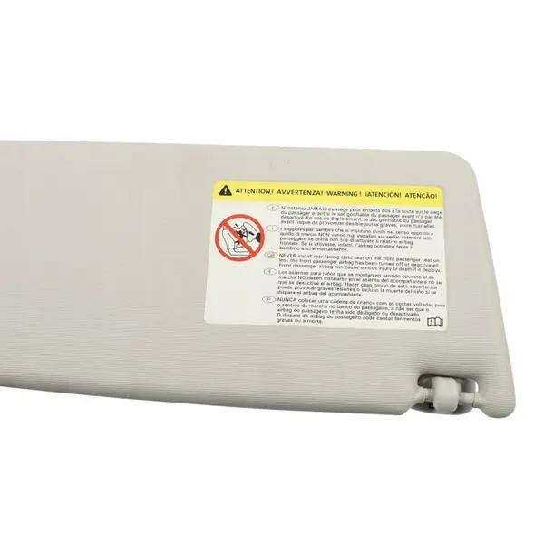 VW Polo 6R Aurinkosuoja Vasen OEM 6R0857551A Musta image 8
