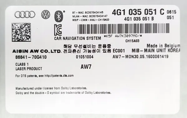 Peça Audi OE 4G1035051C 4G1919610G usada image 8