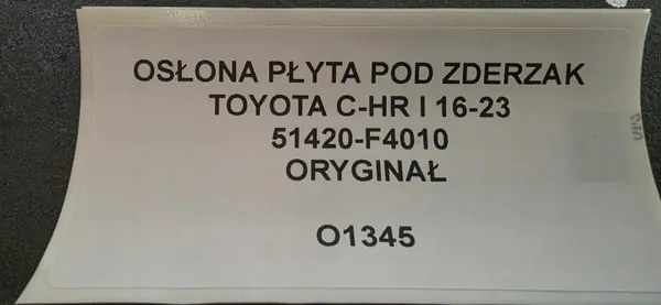 Toyota CH-R Stoßstangenabdeckung OEM 51420F4010 - Gebraucht image 4