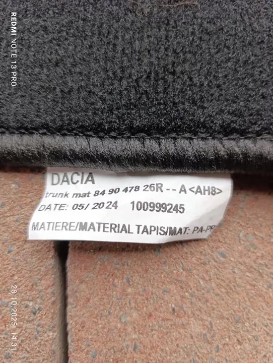 Tapis de coffre DACIA SANDERO III 3 OEM image 3