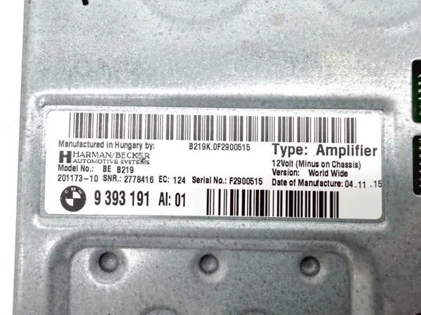 BMW F-sarja Äänenvahvistin OEM 9393191 image 4