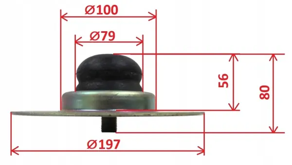 Support supérieur ressort pneumatique OEM 54510117 - 197mm image 5