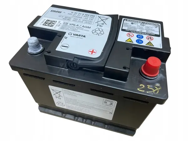 Batterie AGM OEM 9364590 12V 60Ah pour BMW Start-Stop image 2