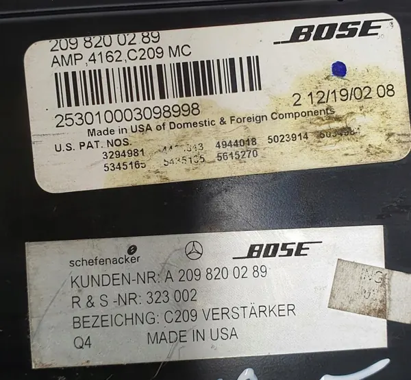 BOSE-versterker OEM 2098200289 voor Mercedes CLK image 4