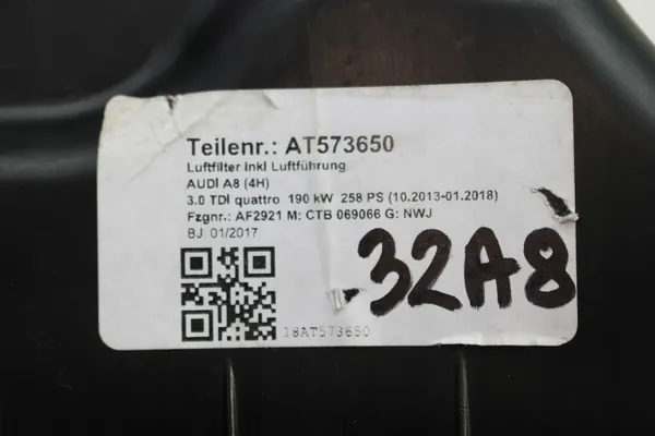 Audi A8 Luftfilterhus OEM 4H0133824R Begagnad image 7
