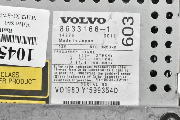 OEM 8633166-1 Radio CD Cassette RDS pour Volvo S60 image 6