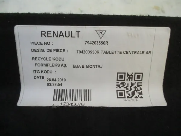 Renault OE 794203550R Achterbakplank - Gebruikt image 5