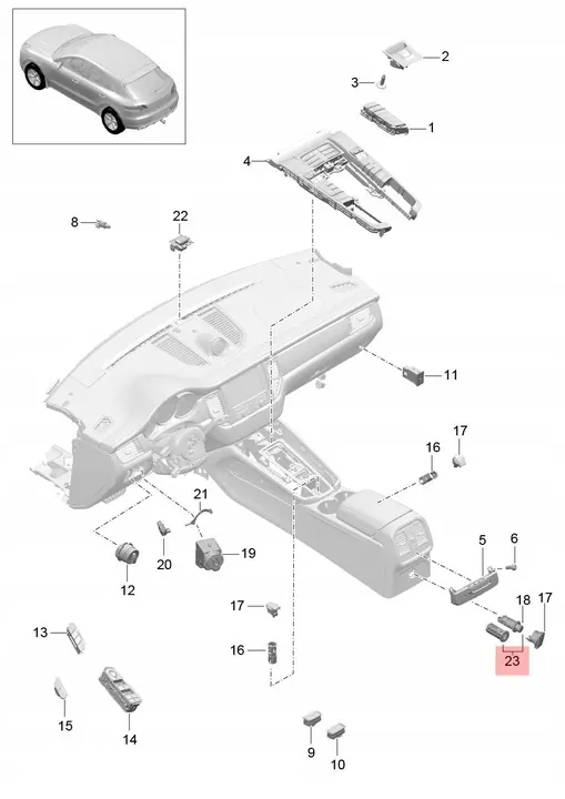 Prise de Chargement USB PORSCHE MACAN 95B035222 image 2