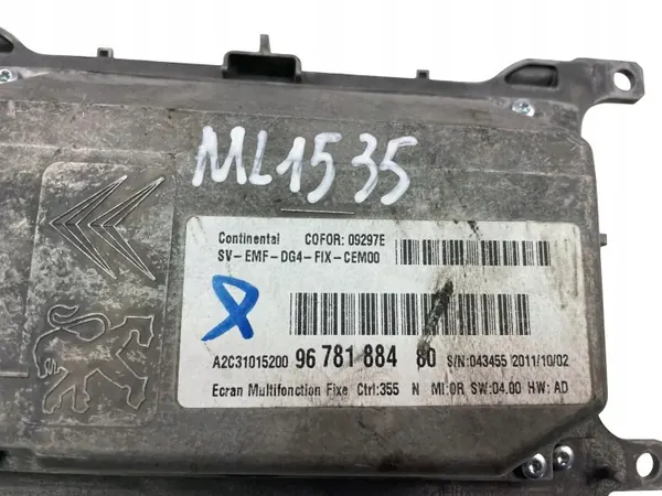 Peugeot 508 radiodisplay OEM 9678188480 - Begagnad image 5