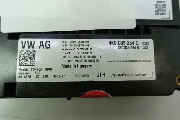 Gebruikte SOS-noodoproepmodule OEM 4K0035284C image 8