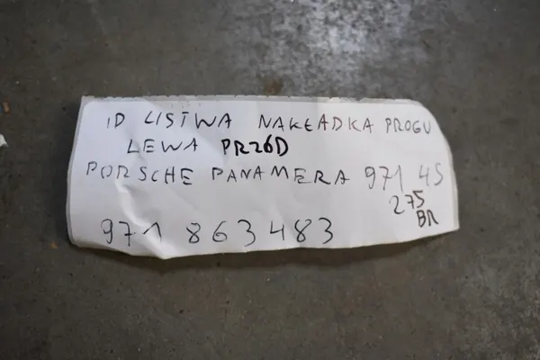 OEM 971863483 Vasen kynnyssuoja Porsche Panamera 971 image 5