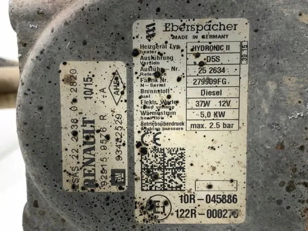 Webasto lämmitys OEM 929159576R Renault Trafic III:lle image 3