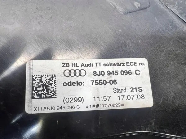 Höger Baklampa Audi TT 8J image 8