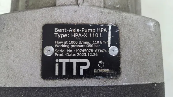 Pompe hydraulique ITTP HPA-X 110L 350 Bar image 4