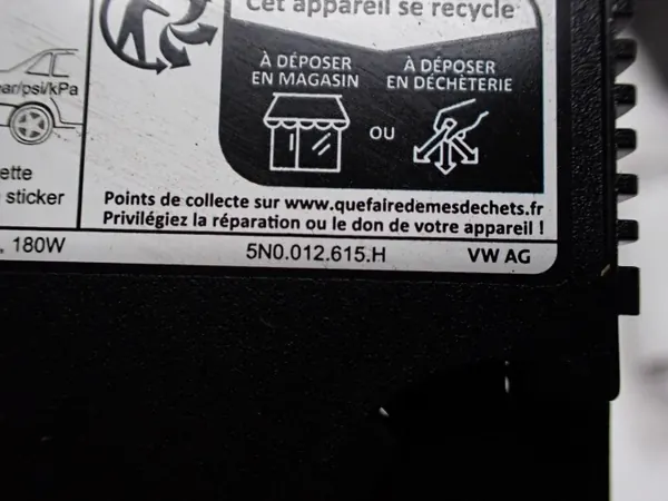 Pompe compresseur OEM 5N0012615H pour roues - Occasion image 4