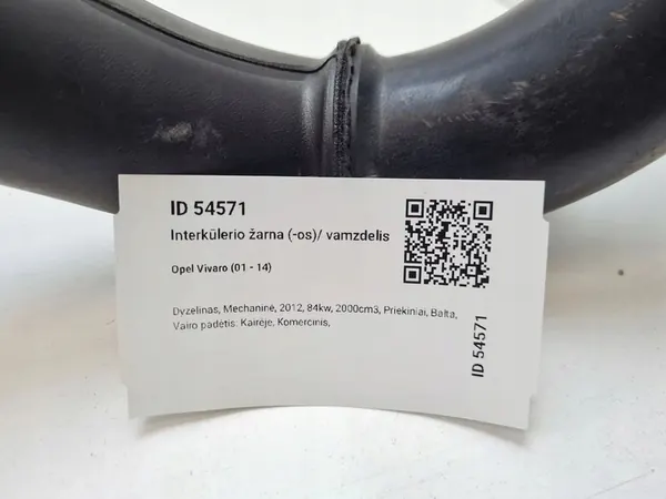 Intercooler-putki Opel Vivaro 2012 8200760909E image 6