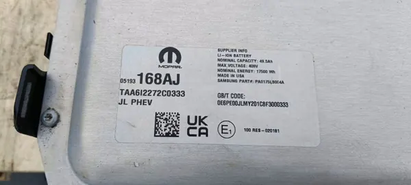 OEM 05193168AJ Akku Jeep Wrangler Hybrid 4xe:lle image 8