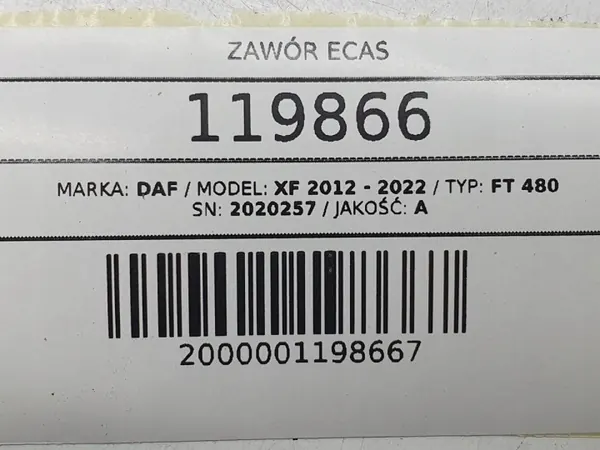 Válvula ECAS suspensión aire OEM 2020257 para DAF XF 106 image 6