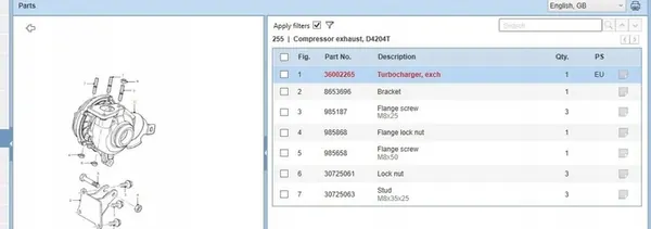 Turbocharger VOLVO V50 2.0L diesel 2004 OEM 36002265 image 9