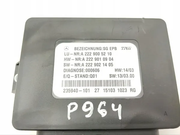 Controlador de freio de estacionamento elétrico Mercedes-Benz S-Class 2015 image 3