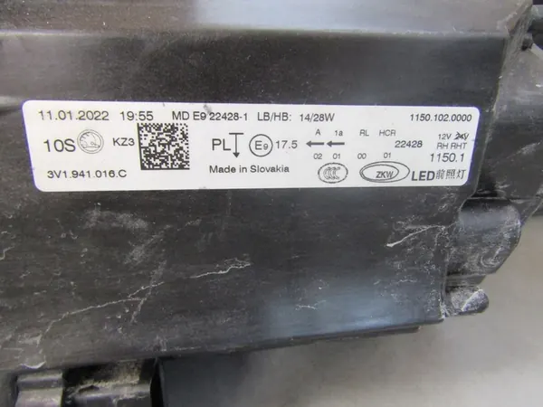 Frontscheinwerfer Skoda Superb III 3 Lift LED 19-24 Rechts 3V1941016C image 4