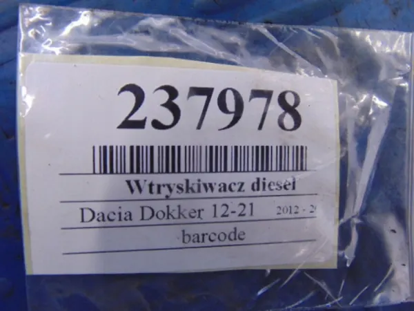 Dacia Dokker I 1.5DCI Diesel Injectoren OEM FROST_2-237978-H8201108033 image 7