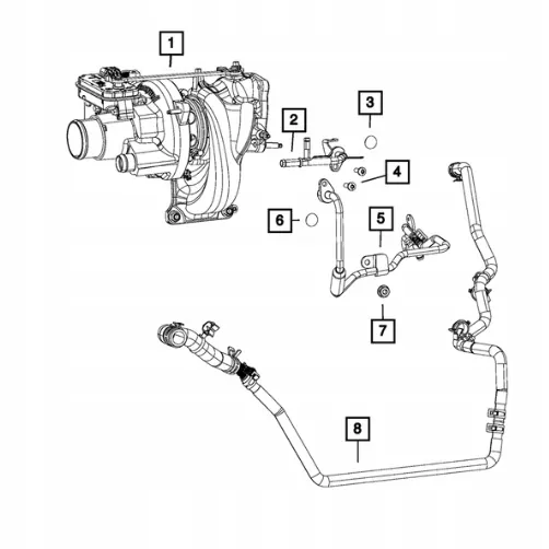 Kylvätskeutloppsrör OEM 05048346AD för Jeep Wrangler image 3