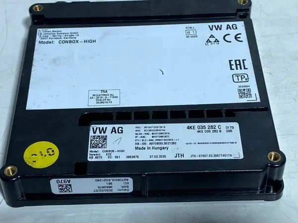 Módulo de chamada emergência SOS Audi OEM 4KE035282C image 3