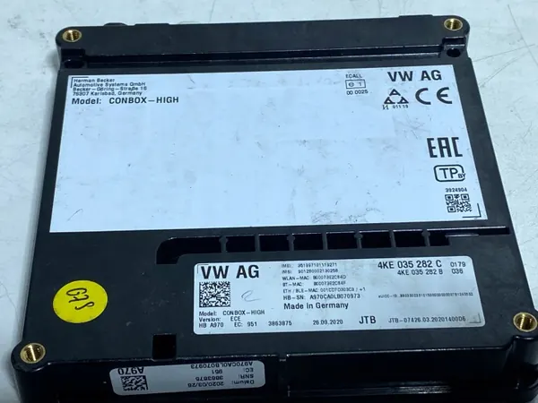 Módulo de chamada emergência SOS Audi OEM 4KE035282C image 4