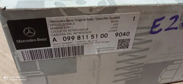 Carcaça espelho esquerdo OEM A0998115100 Mercedes C W205 image 4