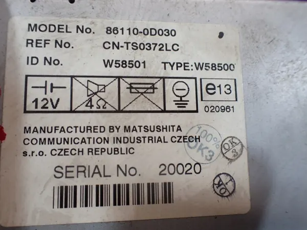 Toyota OE Display OEM Zawada-384852- Begagnad image 4