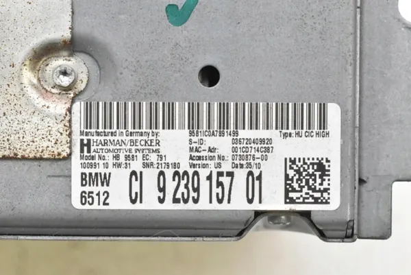 Radio CD BMW OEM 9239157 pour F01 F02 2008-2012 image 6