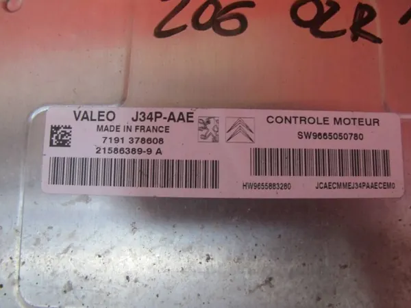 Motor ECU OEM 9665050780 för Peugeot 206 1.4 KFW image 4
