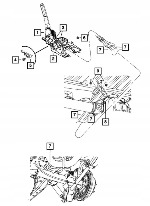 Handbromsbas OEM 68242471AD för Jeep Wrangler JL image 3