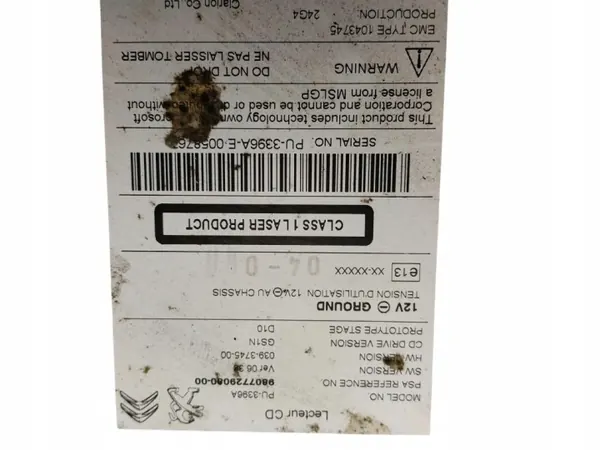 CD-lukija OEM 9807729080 Peugeot 508 Liftille image 2