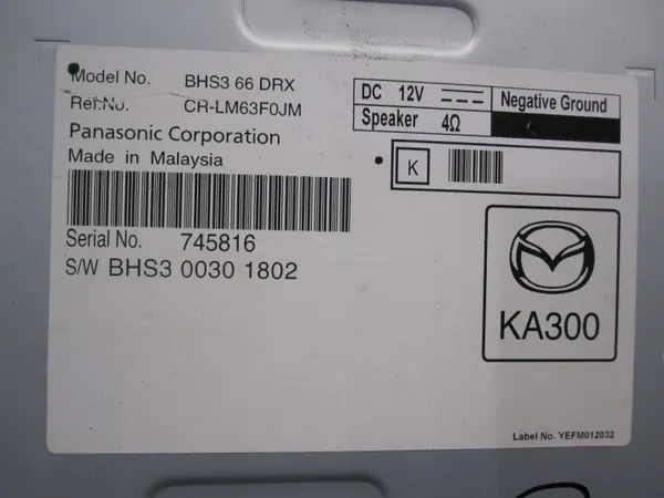 Mazda 3 III Radion Viritin OEM BHS366DRX - Käytetty image 7