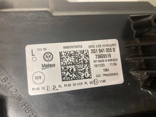 Vasen ajovalot VW POLO 2G VI Lift 2G1941005D LED image 5