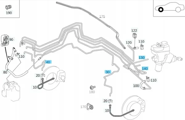 Kit de Lignes de Frein OEM pour Mercedes SL R230 image 2
