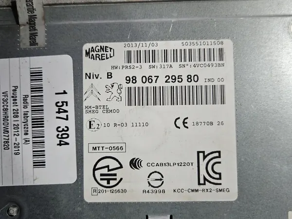 OEM 9806729580 Fabrieksradio voor Peugeot 208 I image 7