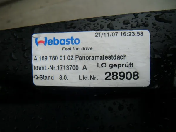 Mercedes Panoramadach OEM A1697800102 Gebraucht image 4