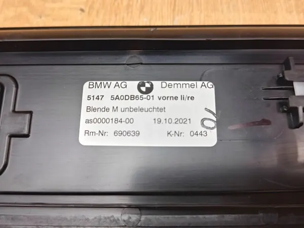 Protège-siege avant OEM 5A0DB65 M-Package BMW image 7